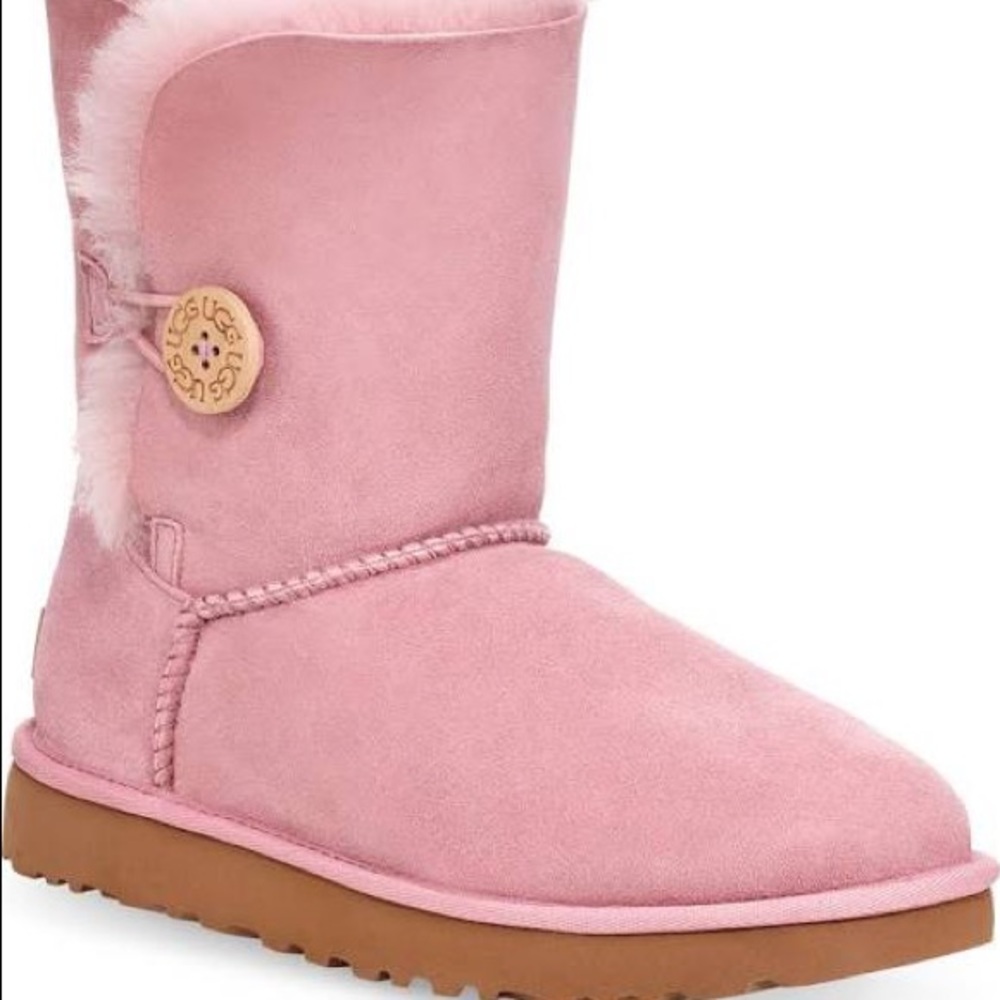 Pink UGG Bailey button boots